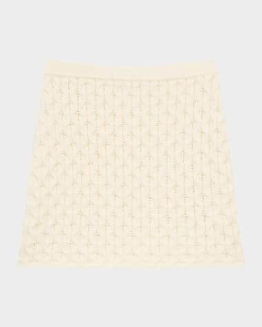 Theory Cable-Knit Felted Wool-Cashmere Mini Skirt