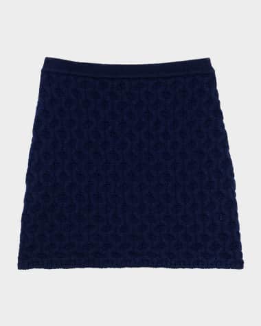 Theory Cable-Knit Felted Wool-Cashmere Mini Skirt