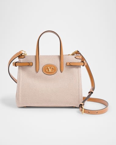 Valentino Garavani Antibes Medium Canvas Shopping Tote Bag