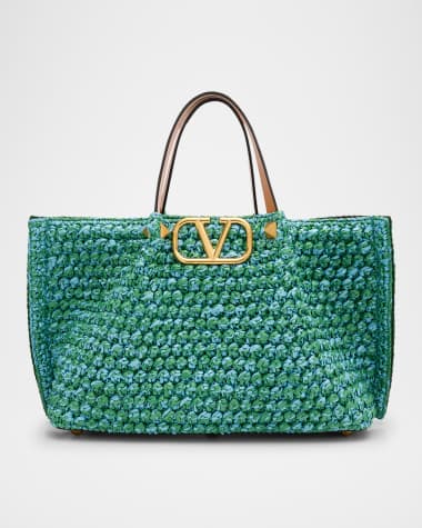Valentino Garavani VLOGO Signature Medium Crochet Tote Bag