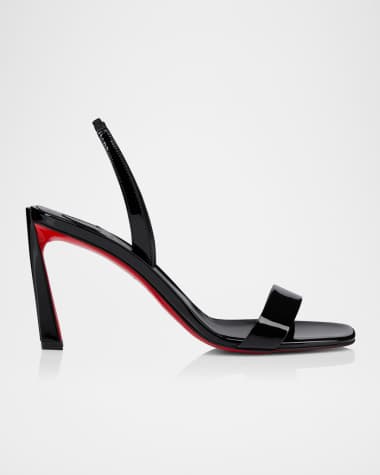 Christian Louboutin Condora Leather Red Sole Slingback Sandals