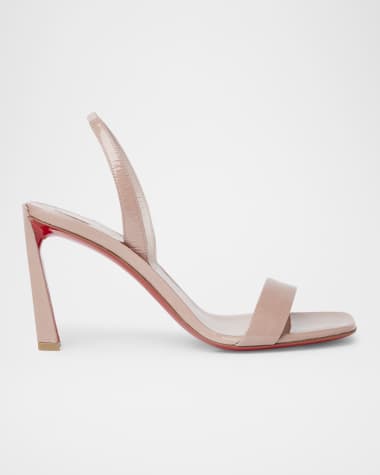 Christian Louboutin Condora Leather Red Sole Slingback Sandals