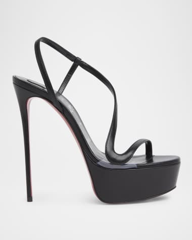 Christian Louboutin Rosalie Red Sole Platform Slingback Sandals
