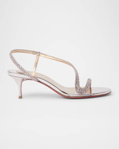 Christian Louboutin Rosalie Strass Red Sole Slingback Sandals