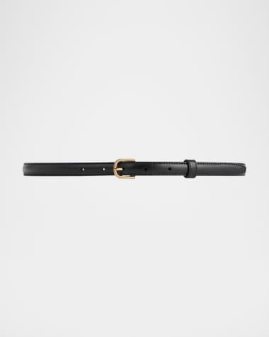 Toteme Buckle Leather Skinny Belt