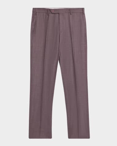 zanella pleated dress pants ZANELLA Size 34 Beige Textured Acetate Blend Pleated Dress Pants