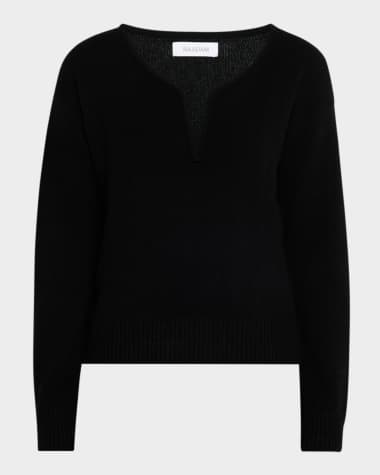 Naadam Ribbed V-Neck Cashmere Sweater