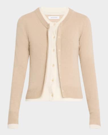 Naadam Layered Wool-Cashmere Cardigan