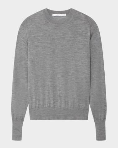 Another Tomorrow Featherweight Sheer Wool Sweater