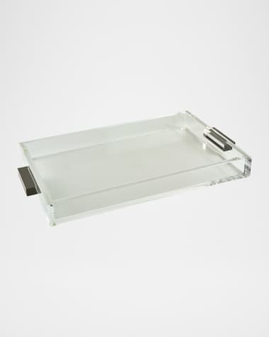 Tizo Clear Lucite Tray with Handles