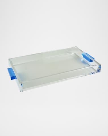Tizo Clear Lucite Tray with Handles