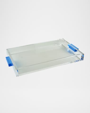 Tizo Clear Lucite Tray with Handles