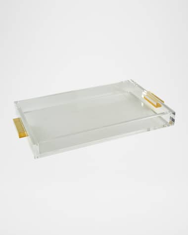 Tizo Clear Lucite Tray with Handles