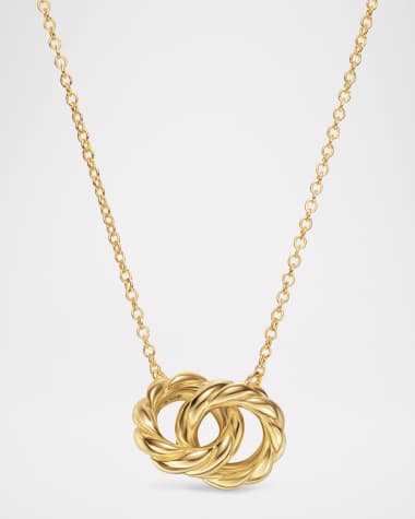 David Yurman Sculpted Cable Link Necklace in 18K Gold, 10mm, 15-17"L