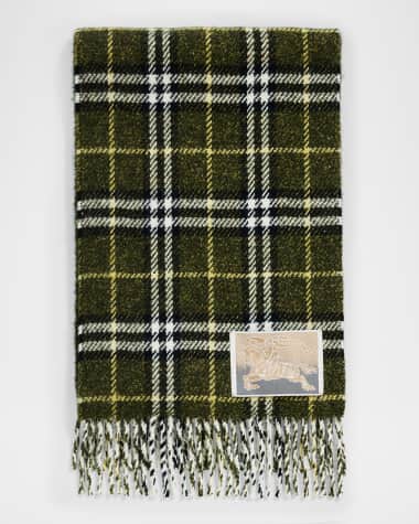 Burberry Check-Print Cashmere Blend Scarf