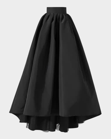 Carolina Herrera Pleated Silk Ball Skirt