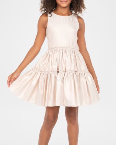 Zoe Girl's Ariana Iridescent Tiered Dress, Size 7-16