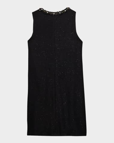 Zoe Girl's Julia Pearly Embellished Tweed Dress, Size 7-16