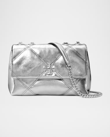 Tory Burch Kira Small Metallic Quilted Leather Convertible Crossbody Bag