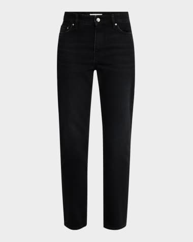 Toteme Low-Rise Tapered-Leg Ankle Denim Jeans