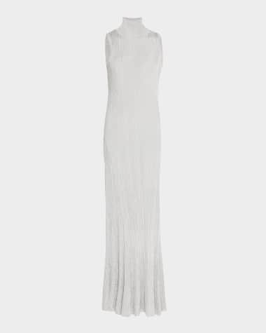 A.L.C. Arden Metallic Knit Turtleneck Maxi Dress