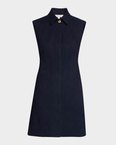Veronica Beard Serina Sleeveless Denim Mini Dress