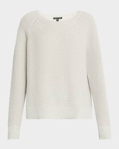 Eileen Fisher Thermal Cashmere-Cotton Sweater