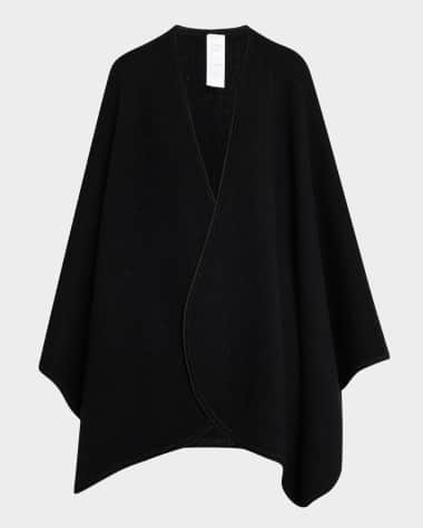 Neiman Marcus Cashmere Collection Cashmere Shimmer Double-Knit Cape