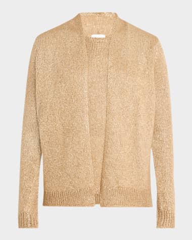 Neiman Marcus Cashmere Collection Cashmere Open-Front Sequin Cardigan