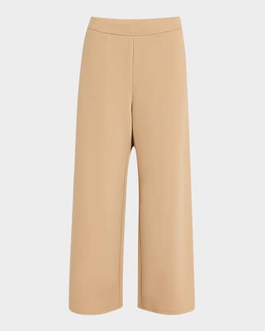 Eileen Fisher Cropped Wide-Leg Ponte Pants