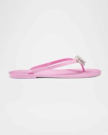 MACH & MACH Double Heart Rubber Thong Sandals