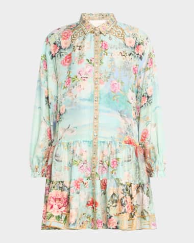 Camilla Jewellery Museum Tiered Shirtdress