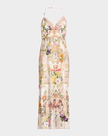 Camilla Egyptian Rose Chain Detail Slip Dress