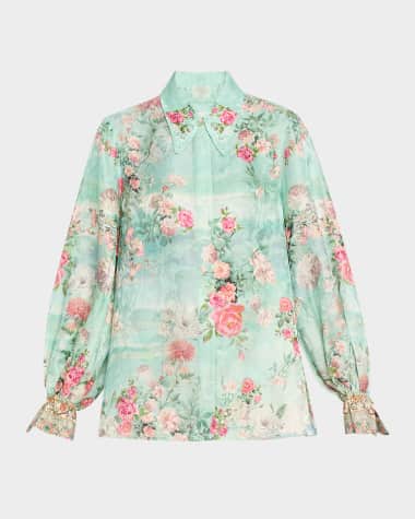 Camilla Jewellery Museum Curved Collar Blouse