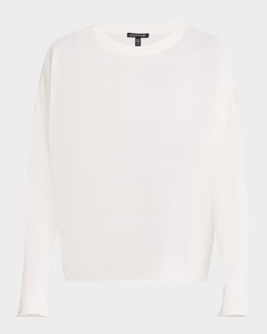 Eileen Fisher Organic Linen-Cotton Knit Sweater