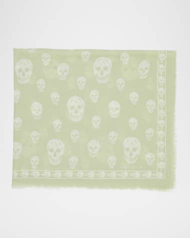 McQueen Classic Skull Wool Scarf