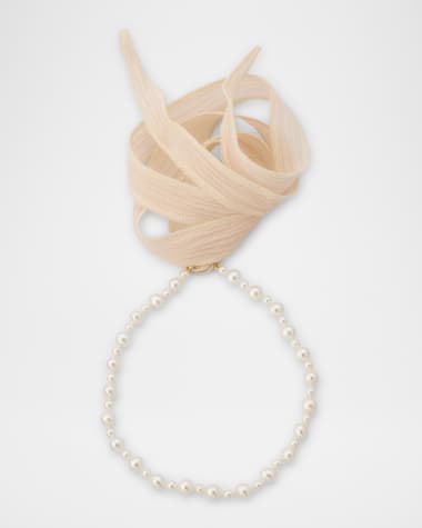 Mizuki 14K Yellow Gold and Silk Choker Necklace with 4-6mm Freshwater Pearls