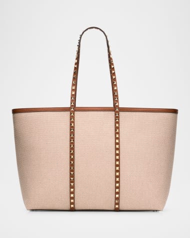 Valentino Garavani Rockstud Medium Canvas Tote Bag