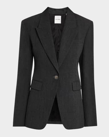 St. John Pinstripe Single-Breasted Suiting Jacket