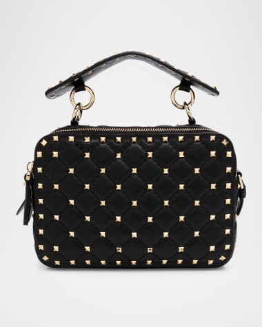 Valentino Garavani Rockstud Double Zip Leather Crossbody Bag
