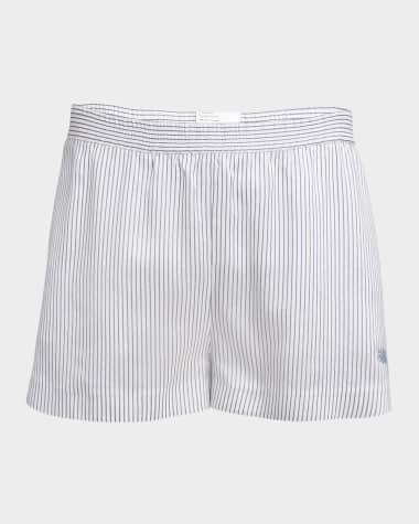 Stella McCartney Striped Silk Pull-On Shorts