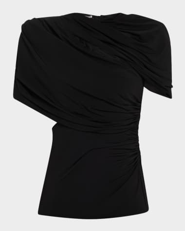 Stella McCartney Draped Cutout Cape Top