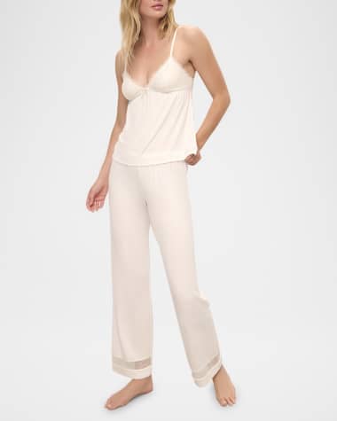 Eberjey Mia Lace-Trim Cami & Pants Pajama Set