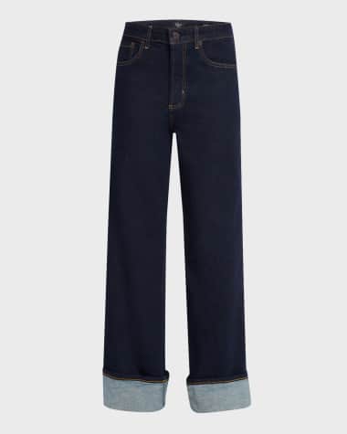 Rails Getty Cuffed Wide-Leg Jeans