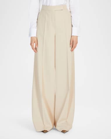 Max Mara Ninfa Wool Wide-Leg Pants