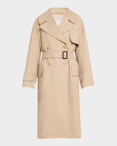 Max Mara Belted Cotton Trench Coat