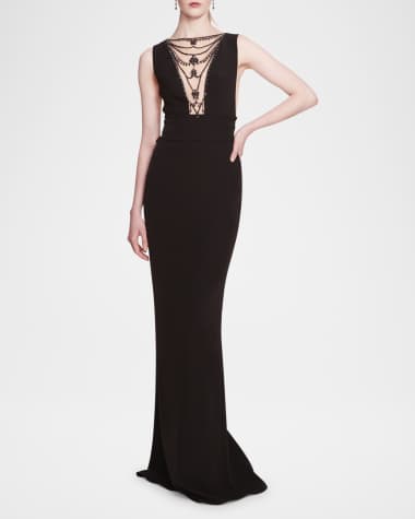 Black Sleeveless Designer Evening Gowns for Women Neiman Marcus