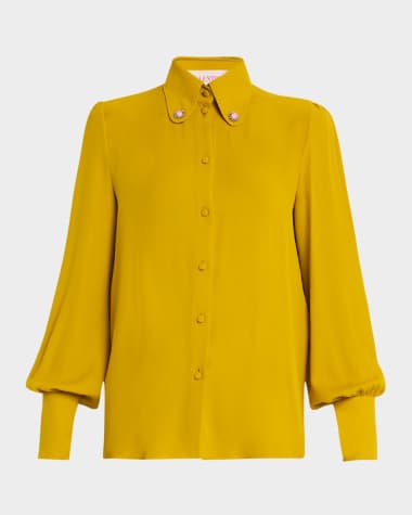 Valentino Garavani Silk Button Down Blouse