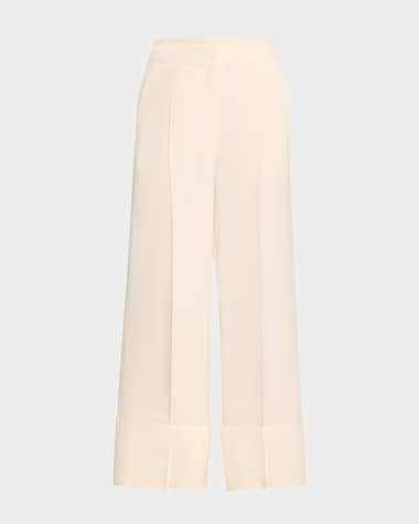 Valentino Garavani Wide-Leg Cuffed Trousers