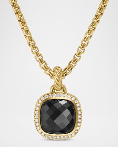 David Yurman Albion Enhancer with Gemstones and Diamonds in 18K Gold, 11mm